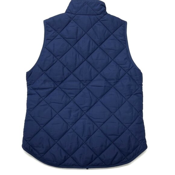 J Crew Quilted Puffer Vest Womens Small Blue Zip - Picture 5 of 5